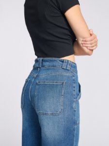 Picture of Luisa Wide Belt Loop With Wide Leg Jeans